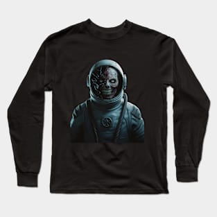 Space Unmasked: The Grinning Cosmonaut Long Sleeve T-Shirt